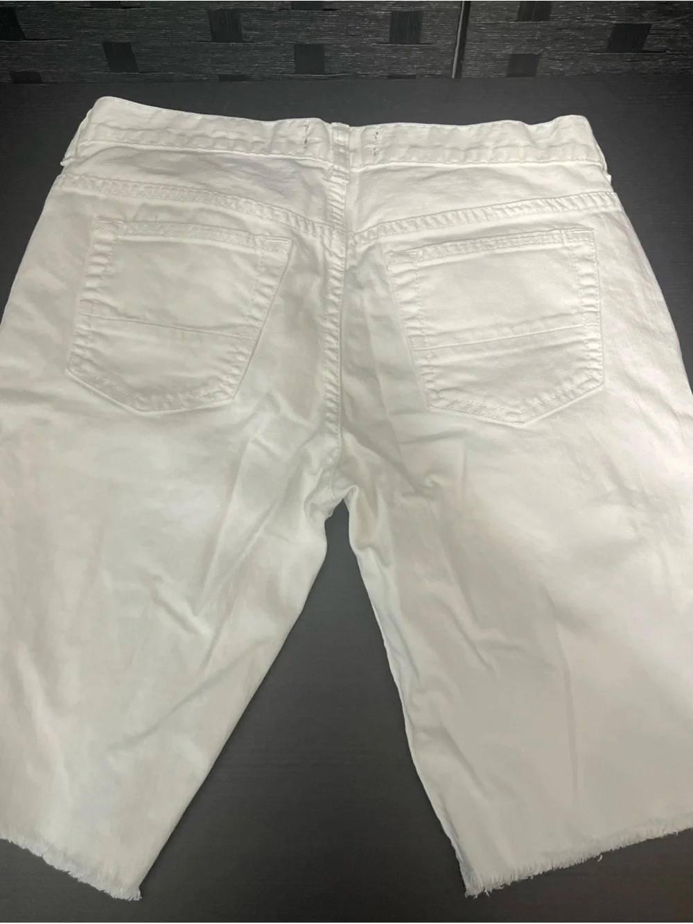 Bullhead Denim Co. Men's Distressed Skinny Shorts Size 30 White.See Pic For Flaw